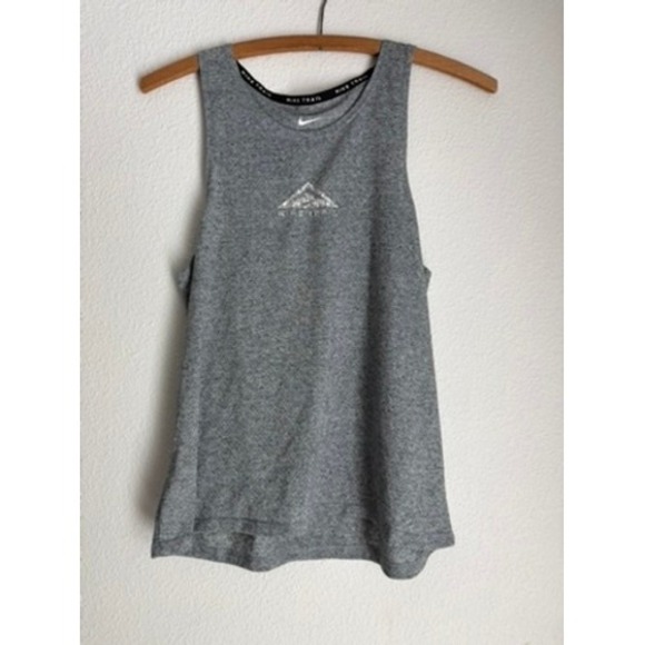 Nike Tops - Nike Trail Dri-FIT Running Tank Top Heather Grey Mesh Womens Small CZ9192-063